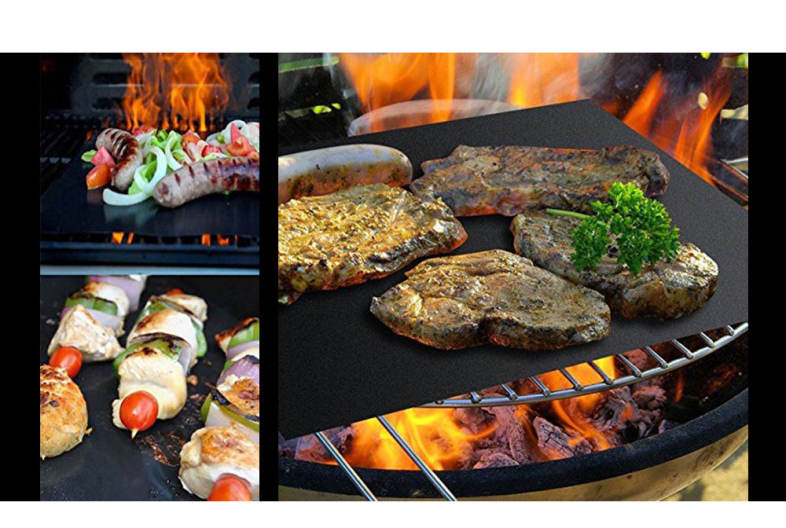 5pcs Multipurpose Reusable Heat Resistant Non-stick BBQ Grill Pad Mat