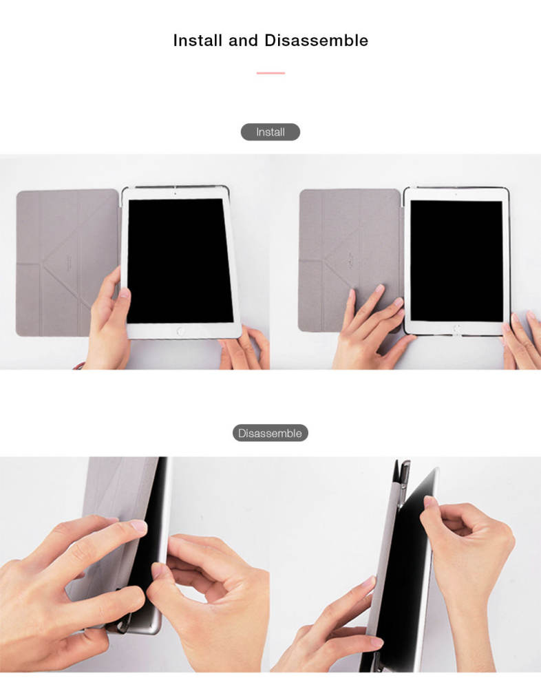 Baseus Jane Y-type Leather Case Smart Sleep Cover for New iPad Pro 12.9 inch 2017