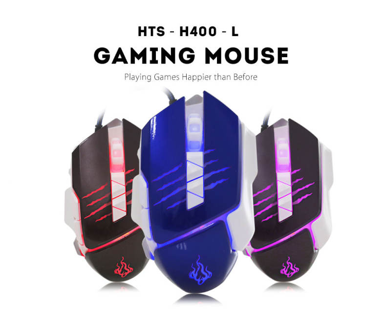 HTS - H400 - L Wired Gaming Mouse with LED Light 3200DPI