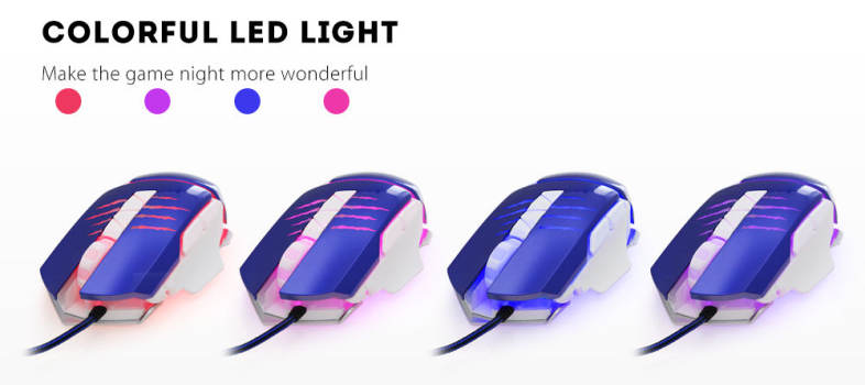 HTS - H400 - L Wired Gaming Mouse with LED Light 3200DPI