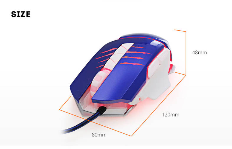HTS - H400 - L Wired Gaming Mouse with LED Light 3200DPI