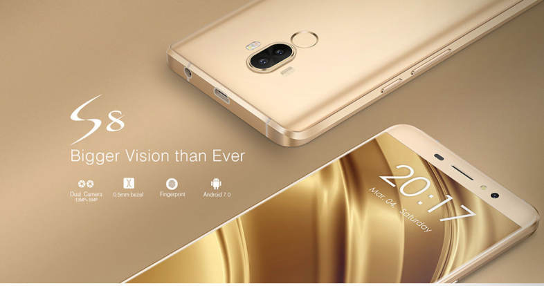 Ulefone S8 5.3 inch 3G Smartphone Android 7.0 MTK6580 Quad Core 1.3GHz 1GB RAM 8GB ROM 2.5D Screen Dual Rear Cameras Fingerprint Scanner