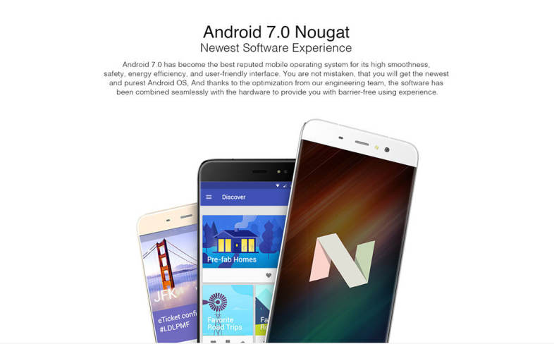 Ulefone S8 5.3 inch 3G Smartphone Android 7.0 MTK6580 Quad Core 1.3GHz 1GB RAM 8GB ROM 2.5D Screen Dual Rear Cameras Fingerprint Scanner