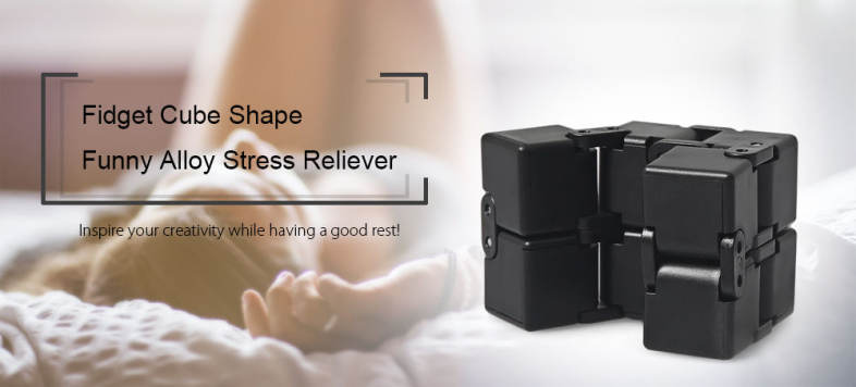 Alloy Fidget Cube Shape Funny Stress Reliever Adult Fidgeting Toy
