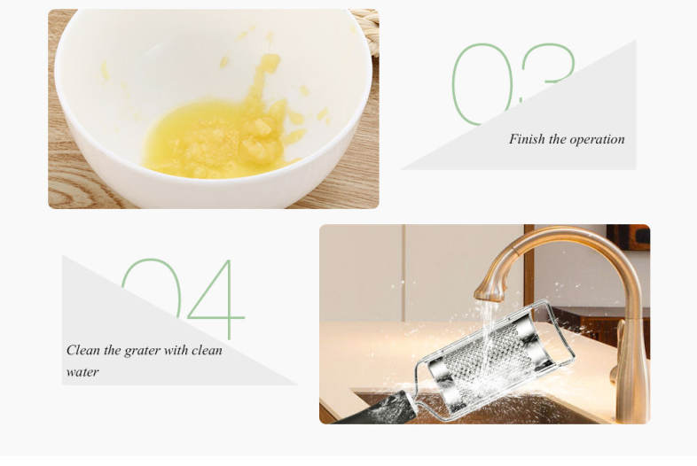 Stainless Steel Ginger Potato Grater with Non-slip Handle Kitchen Tool
