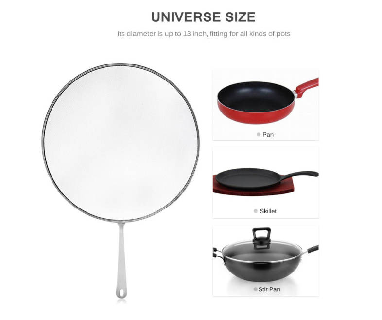 Stainless Steel Grease Splatter Screen for Cooking