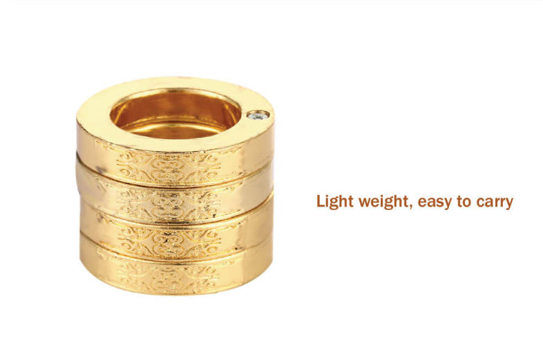 Man Stylish Defensive Hexagon Round Ring with Four Layer Design