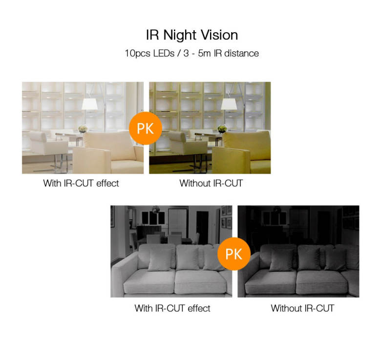 Vstarcam C37S HD 1080P Wireless WiFi IP Indoor Security Camera Night Vision / P2P / Motion Detection / Pan and Tilt