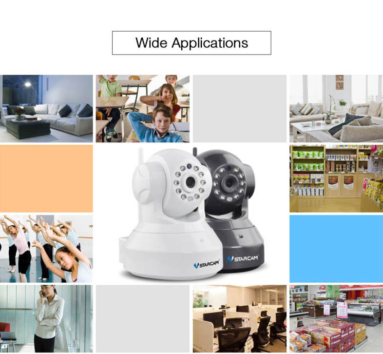 Vstarcam C37S HD 1080P Wireless WiFi IP Indoor Security Camera Night Vision / P2P / Motion Detection / Pan and Tilt