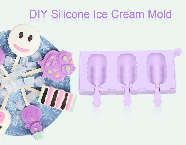 TinB DIY Silicone Ice Cream Mold with Dust Cover