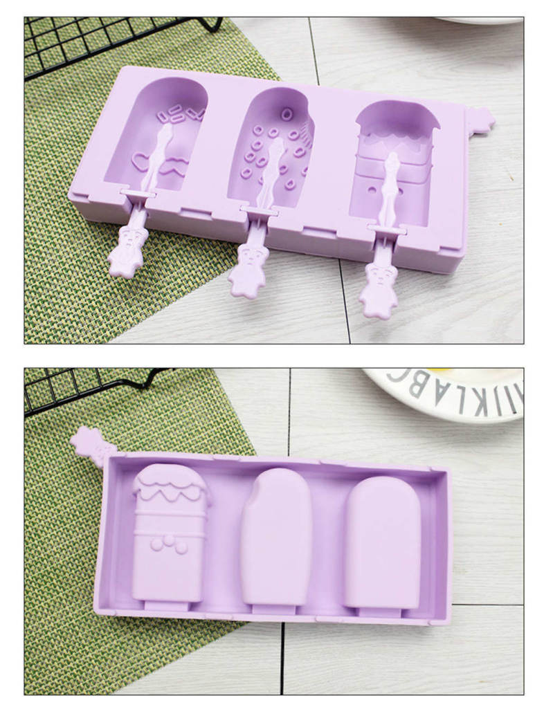 TinB DIY Silicone Ice Cream Mold with Dust Cover