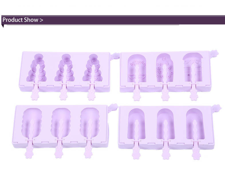 TinB DIY Silicone Ice Cream Mold with Dust Cover