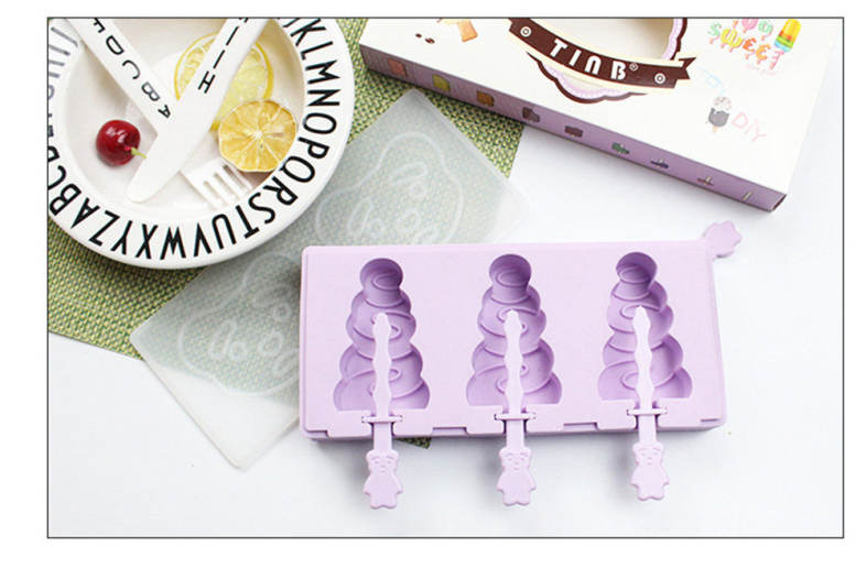 TinB DIY Silicone Ice Cream Mold with Dust Cover