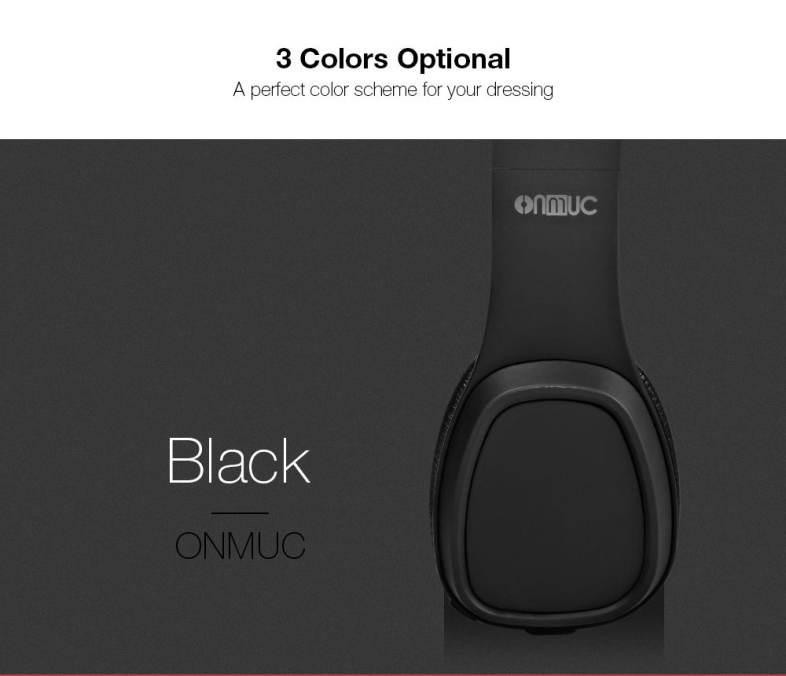 ONMUC L5 Wireless Foldable Touch Controlled Bluetooth Headphones Stretchable Headband