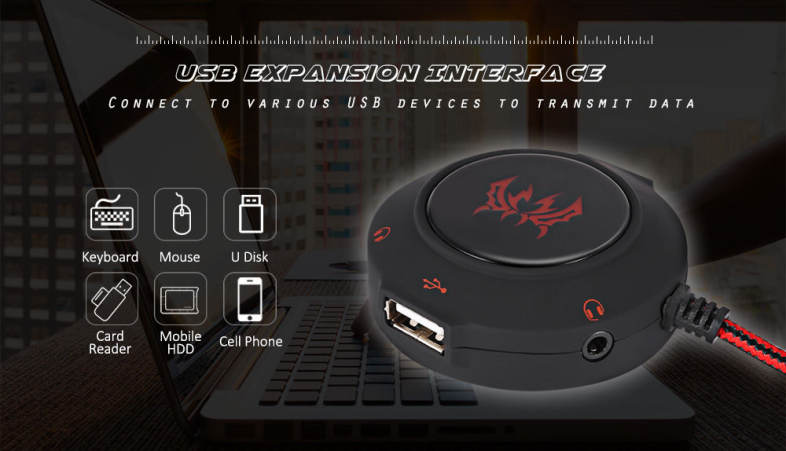 KOTION EACH S2 External USB Sound Card Plug and Play Stereo Headset Adapter for PC Laptops PS4