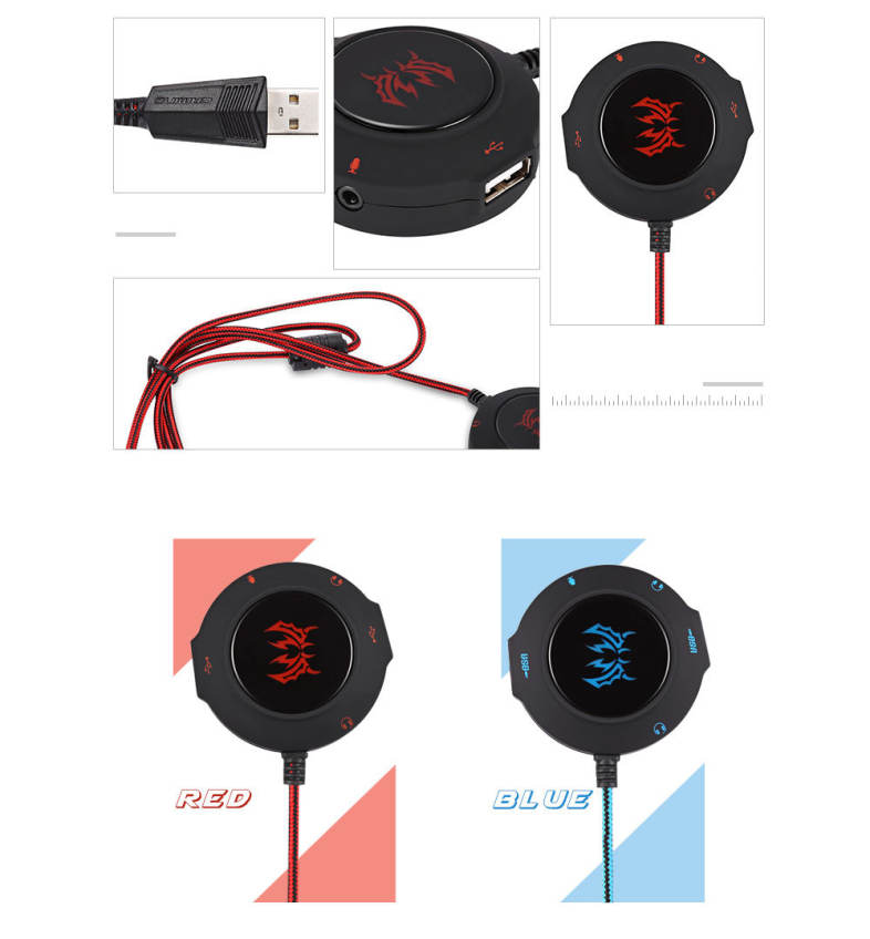 KOTION EACH S2 External USB Sound Card Plug and Play Stereo Headset Adapter for PC Laptops PS4
