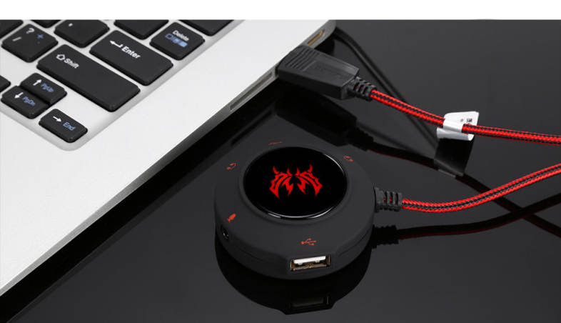 KOTION EACH S2 External USB Sound Card Plug and Play Stereo Headset Adapter for PC Laptops PS4