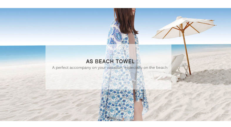 200 x 148cm Rectangle Bohemian Style Thin Chiffon Beach Towel