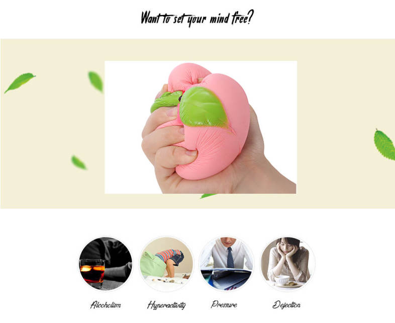 Squishy PU Sponge Slow Rising Simulate Jumbo Peach Decoration Squeeze Toy Stress Reliever