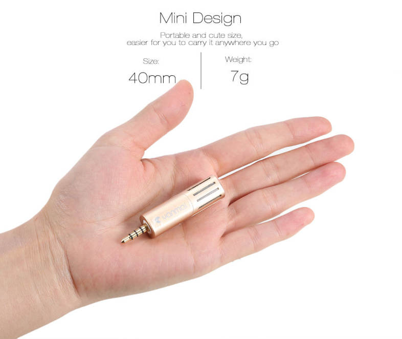 Yanmai R2 Mini Microphone Condenser Mic Karaoke Recording for Mobile Phone Tablet