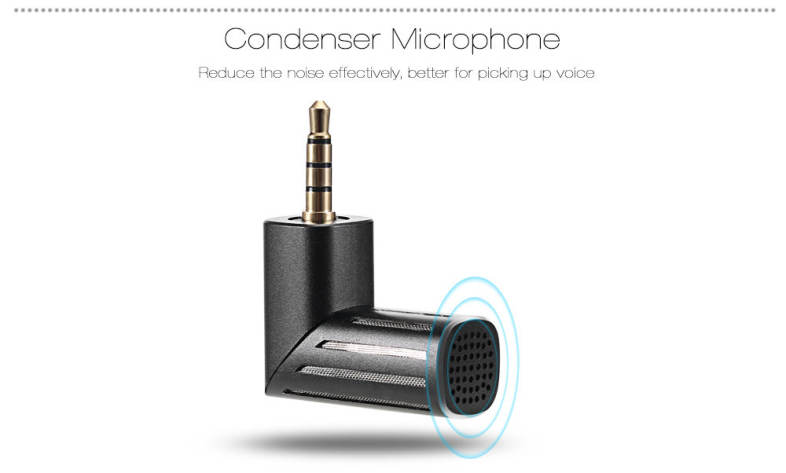 Yanmai R2 Mini Microphone Condenser Mic Karaoke Recording for Mobile Phone Tablet