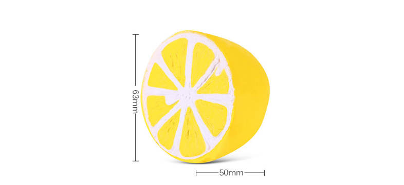 Squishy PU Sponge Slow Rising Simulate Lemon Pendant Decoration Squeeze Toy Stress Reliever