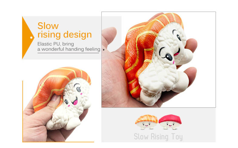 SquishyFun PU Sponge Slow Rising Simulate Sushi Decoration Squeeze Toy Stress Reliever