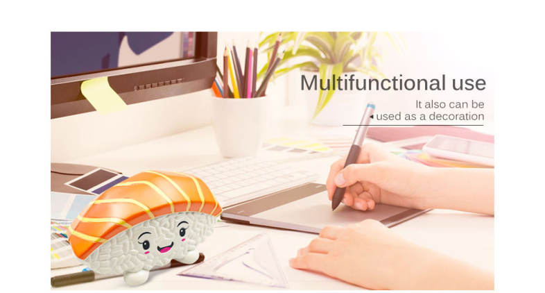 SquishyFun PU Sponge Slow Rising Simulate Sushi Decoration Squeeze Toy Stress Reliever