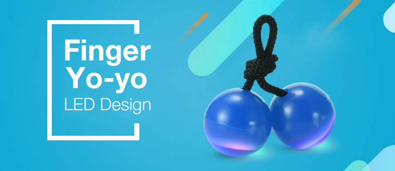 Knuckles Finger Yo-yo Chucks Balls LED Stress Reliever Anxiety Reducer Toy