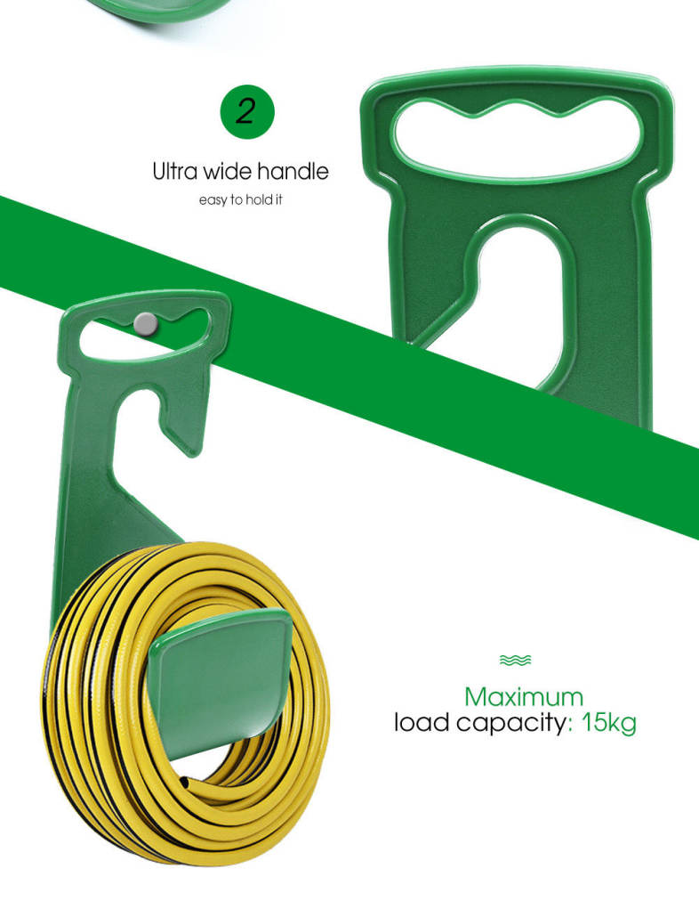 Durable Plastic Garden Hose Hanger Hook Watering Pipe Wall Mounted Holder