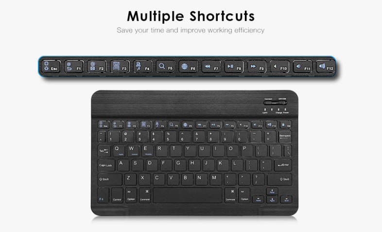 BH030C 9.7 inch Bluetooth Keyboard with Leather Case