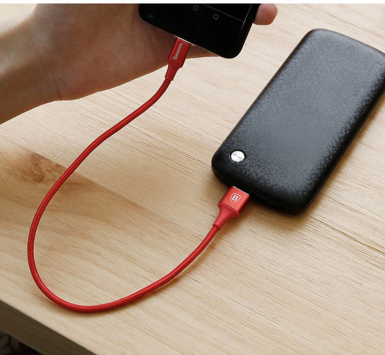 Baseus Rapid Series Type-C Cable 2A Fast Charging Data Transmission Cord with Indicator Light 25CM