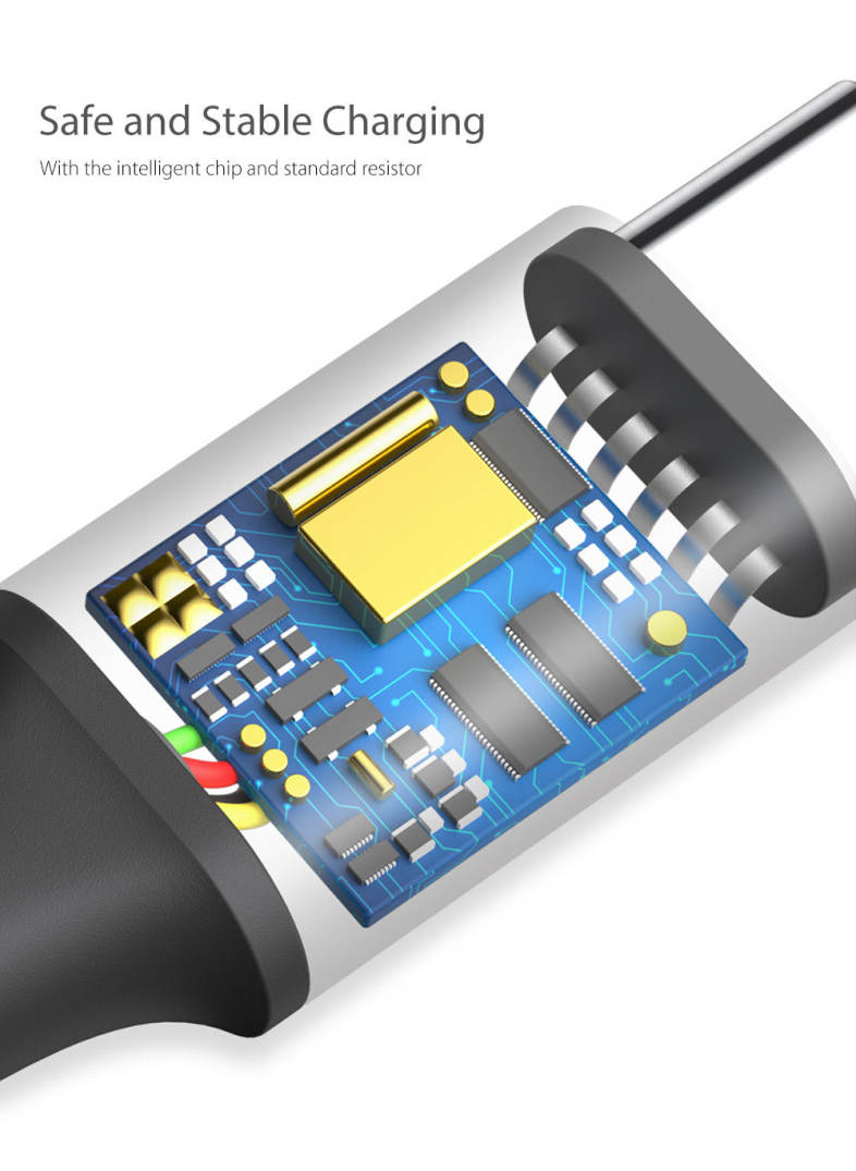 Baseus Rapid Series Type-C Cable 2A Fast Charging Data Transmission Cord with Indicator Light 25CM