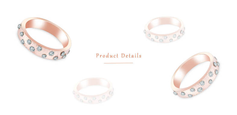 5pcs Rhinestone Design Finger Ring