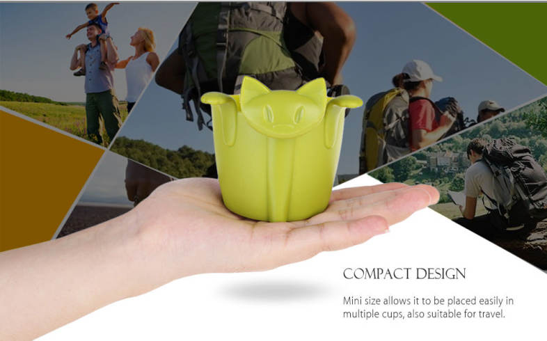 Cat Shape Tea Infuser Plastic Strainer Hole Filter