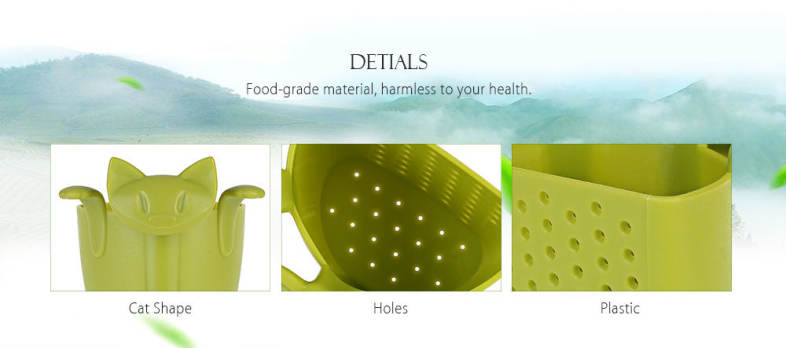 Cat Shape Tea Infuser Plastic Strainer Hole Filter