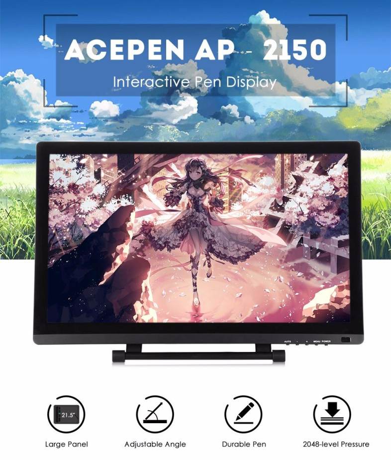 Acepen AP - 2150 Interactive Pen Display Drawing Tablet Graphics Monitor 21.5 inch