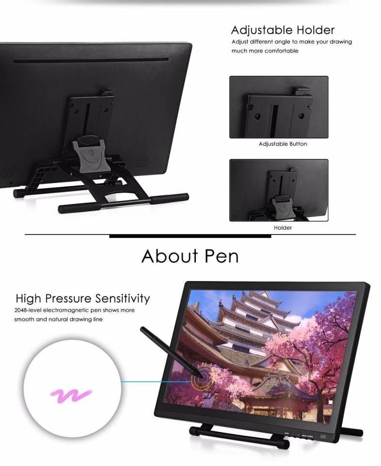 Acepen AP - 2150 Interactive Pen Display Drawing Tablet Graphics Monitor 21.5 inch