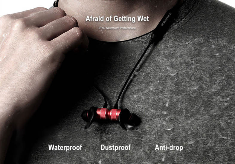 BOROFONE BE5 Waterproof Bluetooth 4.2 Sports Headphones with Microphone On-ear Control