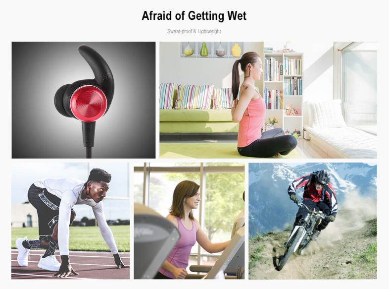 BOROFONE BE5 Waterproof Bluetooth 4.2 Sports Headphones with Microphone On-ear Control
