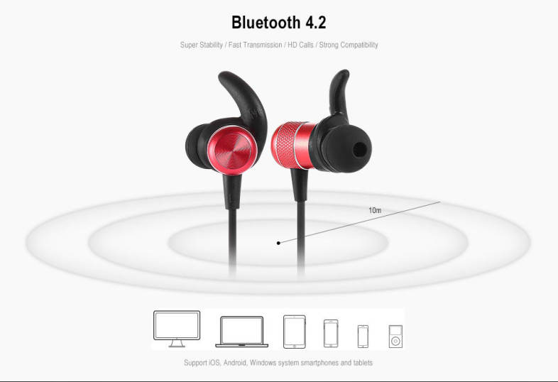 BOROFONE BE5 Waterproof Bluetooth 4.2 Sports Headphones with Microphone On-ear Control