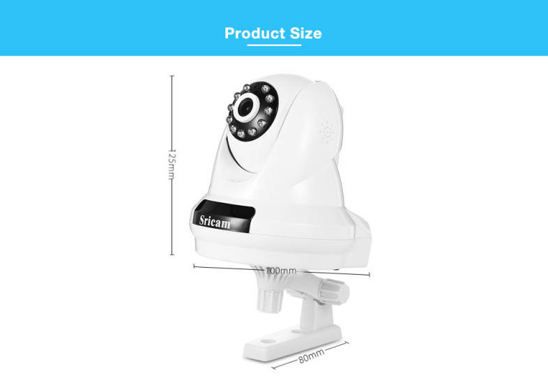Sricam SP018 HD 1080P Wireless WiFi IP Indoor Security Camera Night Vision / P2P / Motion Detection / Pan and Tilt