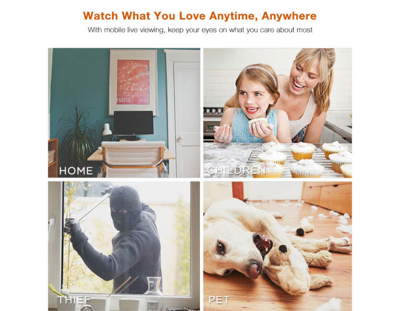 Sricam SP018 HD 1080P Wireless WiFi IP Indoor Security Camera Night Vision / P2P / Motion Detection / Pan and Tilt