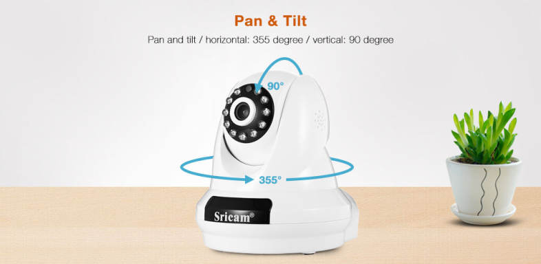 Sricam SP018 HD 1080P Wireless WiFi IP Indoor Security Camera Night Vision / P2P / Motion Detection / Pan and Tilt