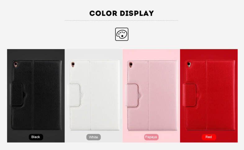 Detachable Wireless Bluetooth 3.0 Keyboard Lichee Pattern PU Leather Case Cover for iPad Pro 10.5 inch 2017