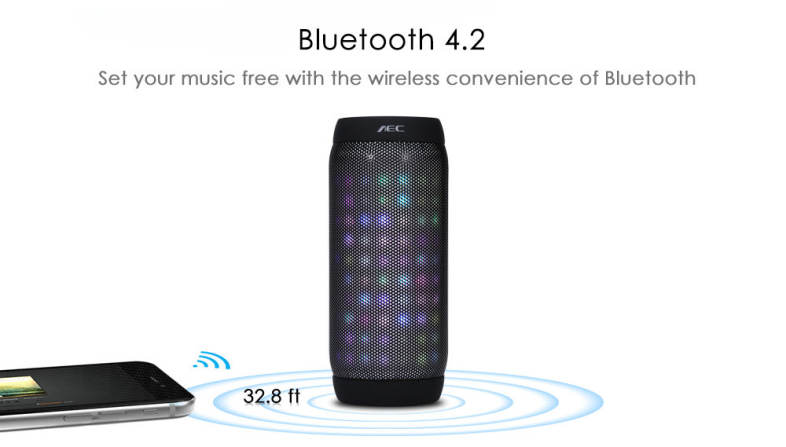 AEC BQ - 615S Bluetooth Speaker with LED Light Portable Wireless Player