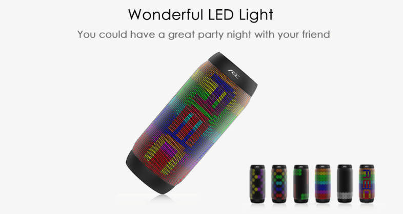 AEC BQ - 615S Bluetooth Speaker with LED Light Portable Wireless Player