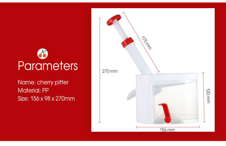 Cherry Pitter Seed Remover with Core Container Kitchen Corer Tool