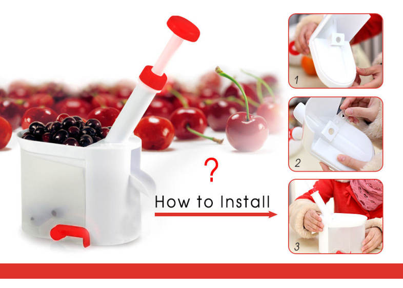 Cherry Pitter Seed Remover with Core Container Kitchen Corer Tool