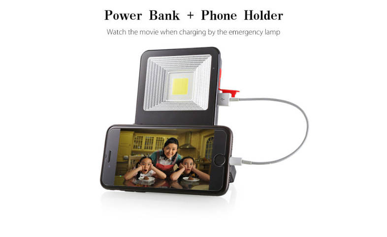 DONGZHISHENG 10W Portable Waterproof USB Charging Emergency Lamp 5400mAh Power Bank 3 Adjustable Brightness Bulb Light for Outdoor Camping Tent Fishing